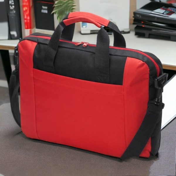 Мягкая сумка для ноутбука LORA / Сумка с внешним карманом, ручками и ремнём с карабином 